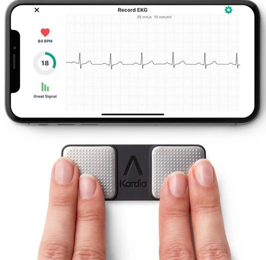Single-lead ECG device with smartphone